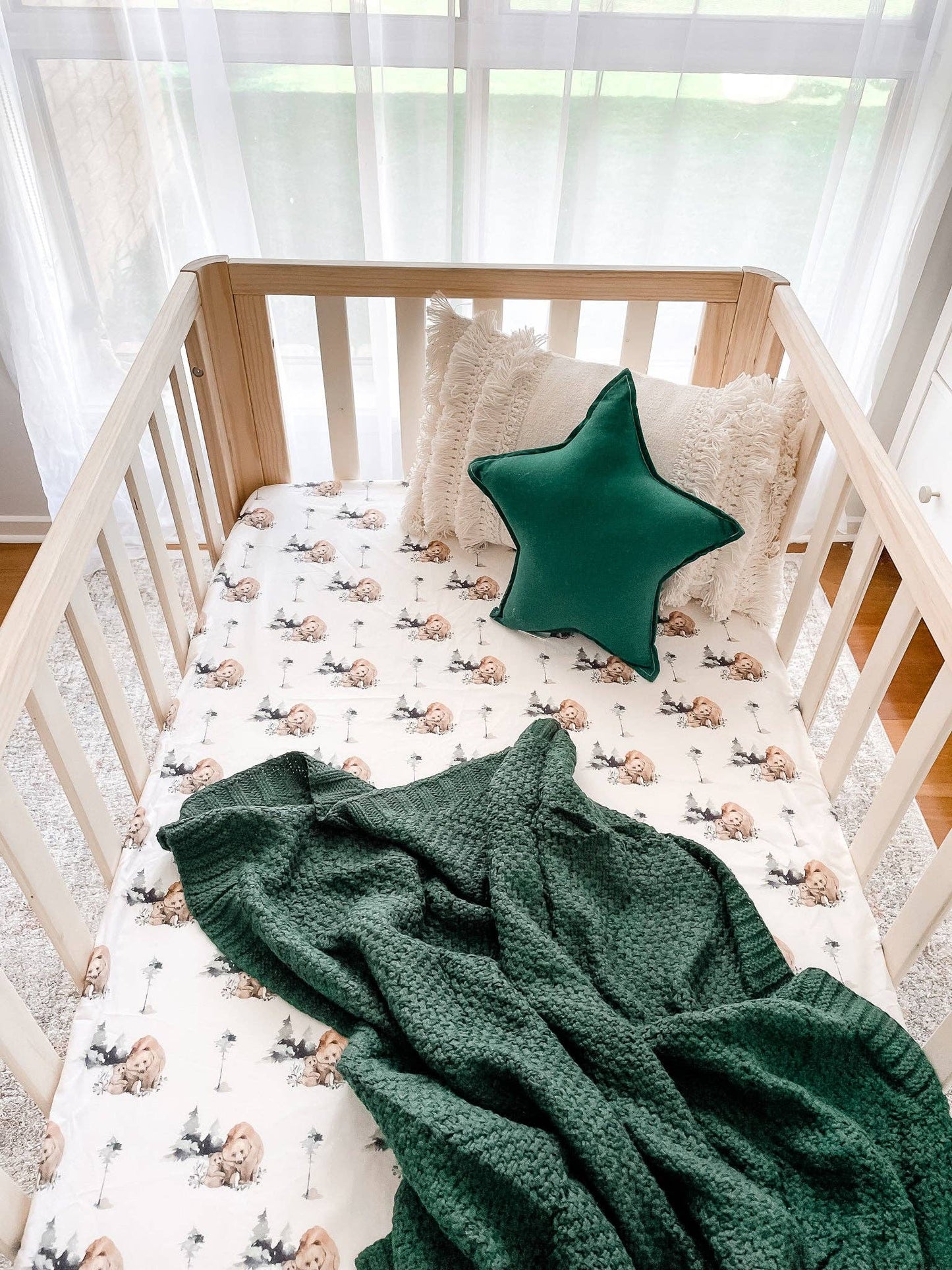 Grizzly Fitted Crib Sheet