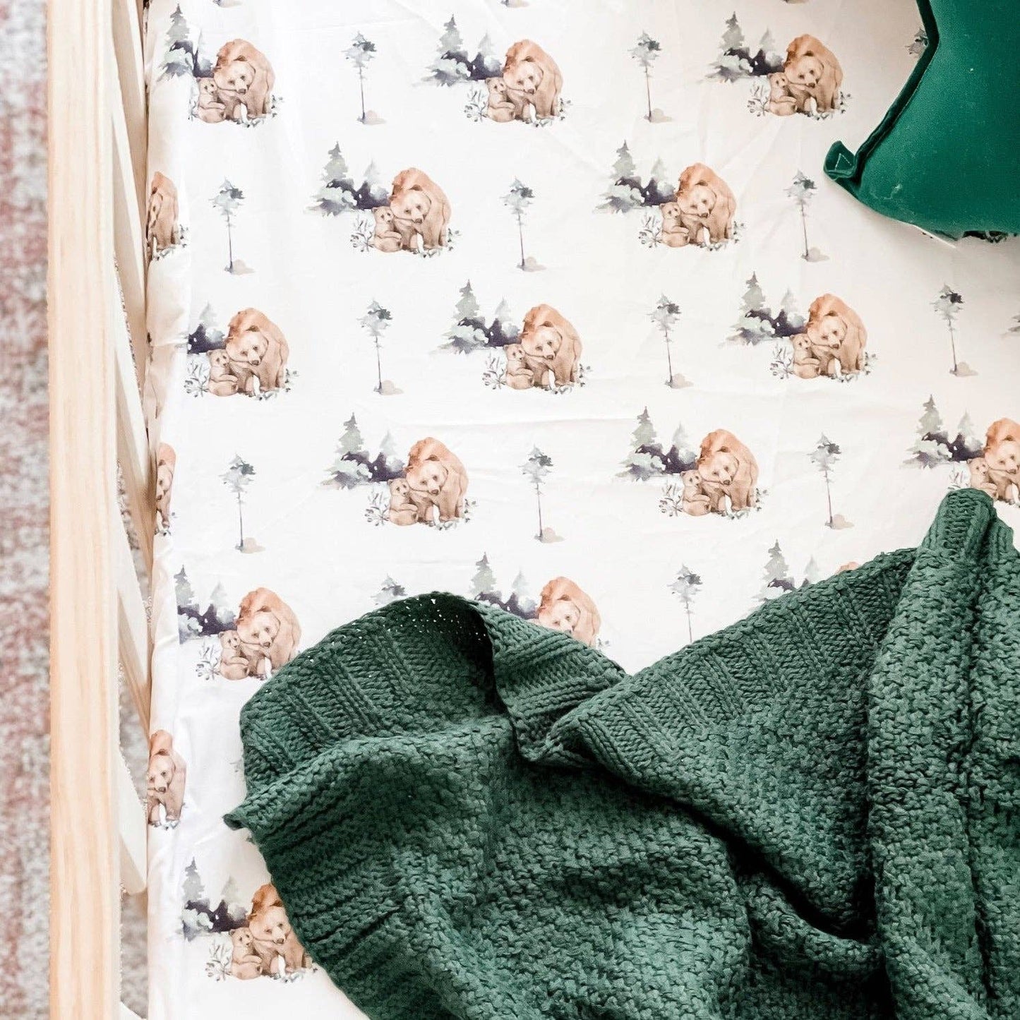 Grizzly Fitted Crib Sheet