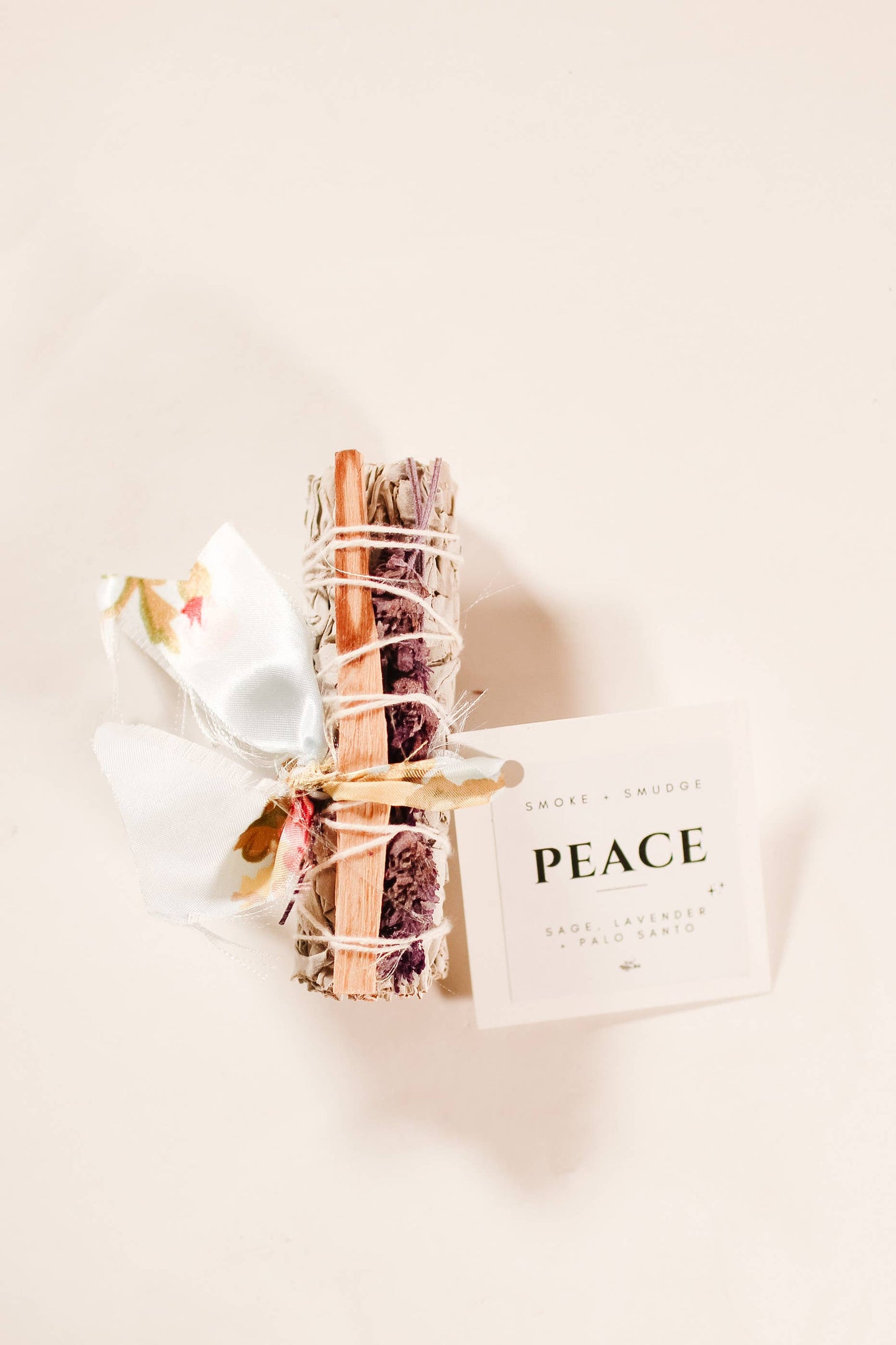 Harmony Smoke Bundles - White Sage with Flowers + Selenite