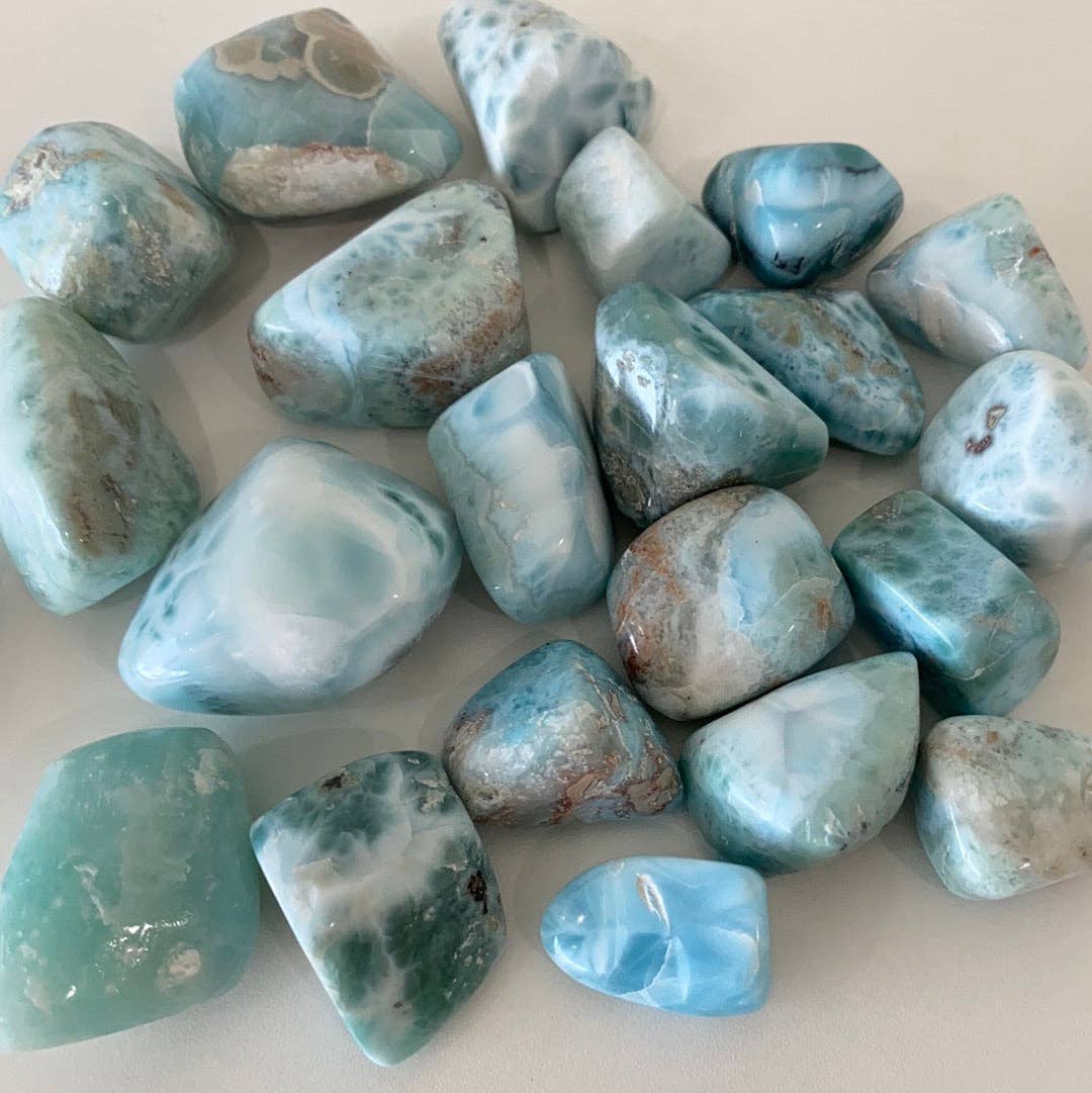 High Quality Larimar Tumbled Crystal