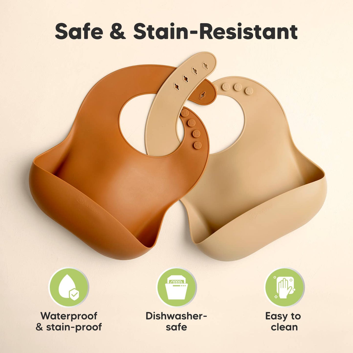 2-Pack Prep Silicone Bibs