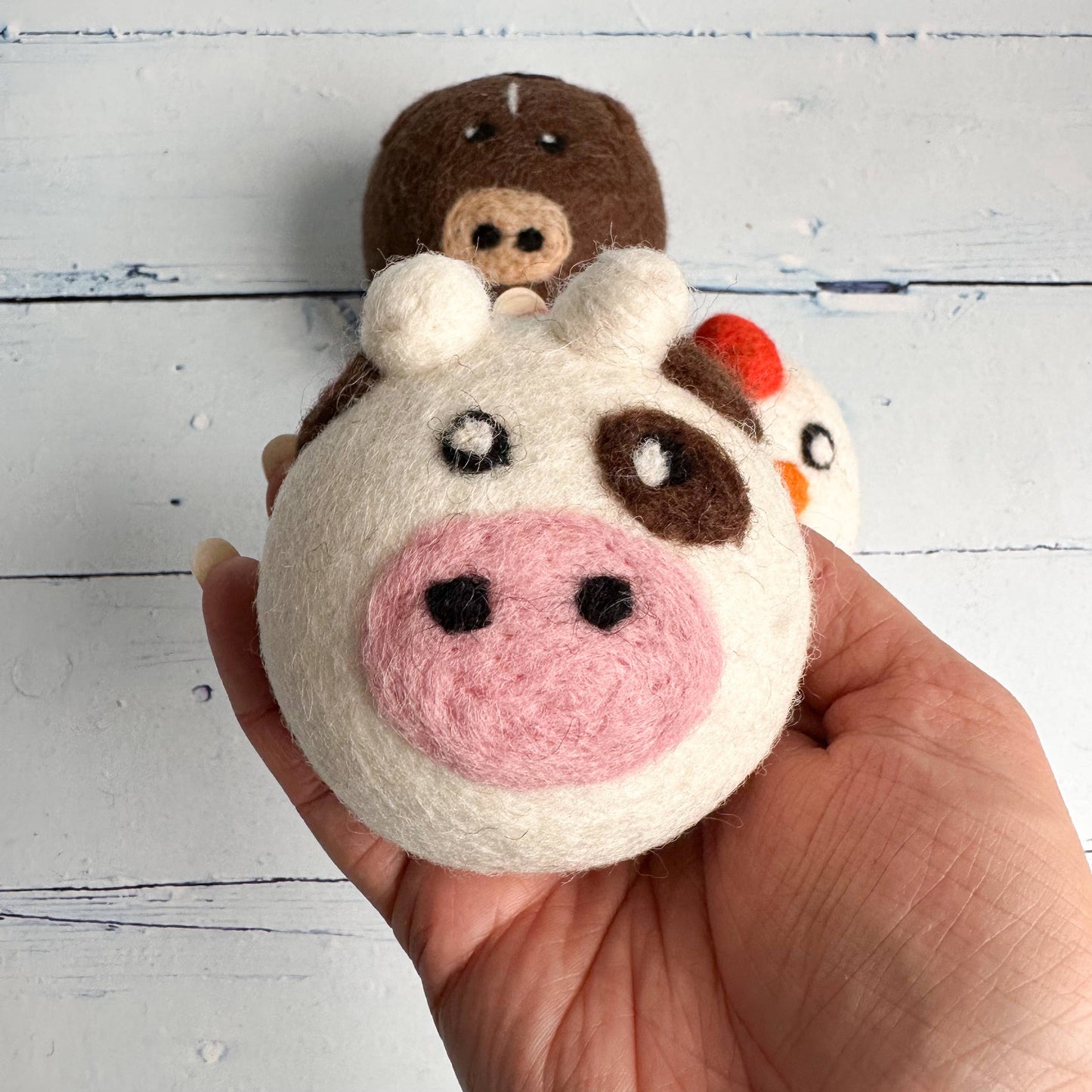 Sewing Seeds Play - Down On The Farm Felt Dryer Balls - Set Of 3