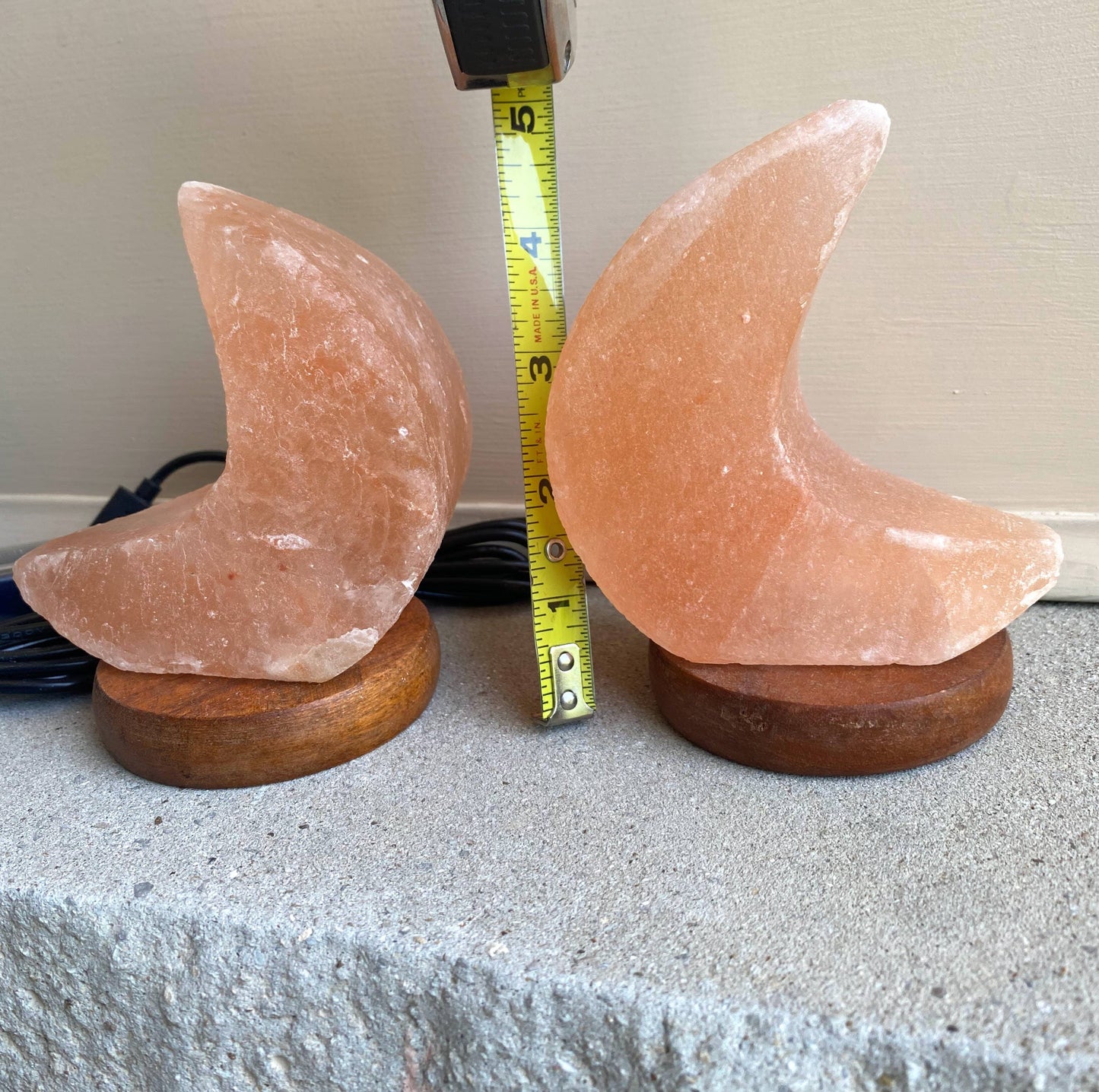 Himalyan Salt Lamp Pink Crescent Moon Salt lamp Night Light