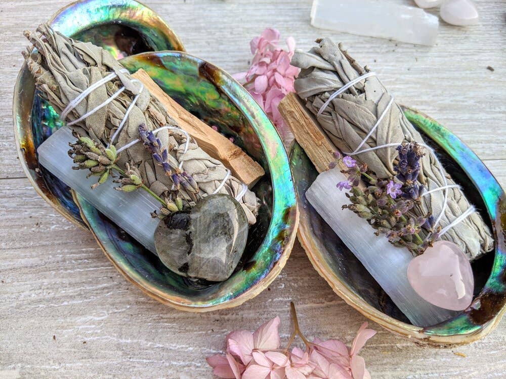 Sage Crystal Kit, Housewarming Gift, Smudge, Energy Cleanse