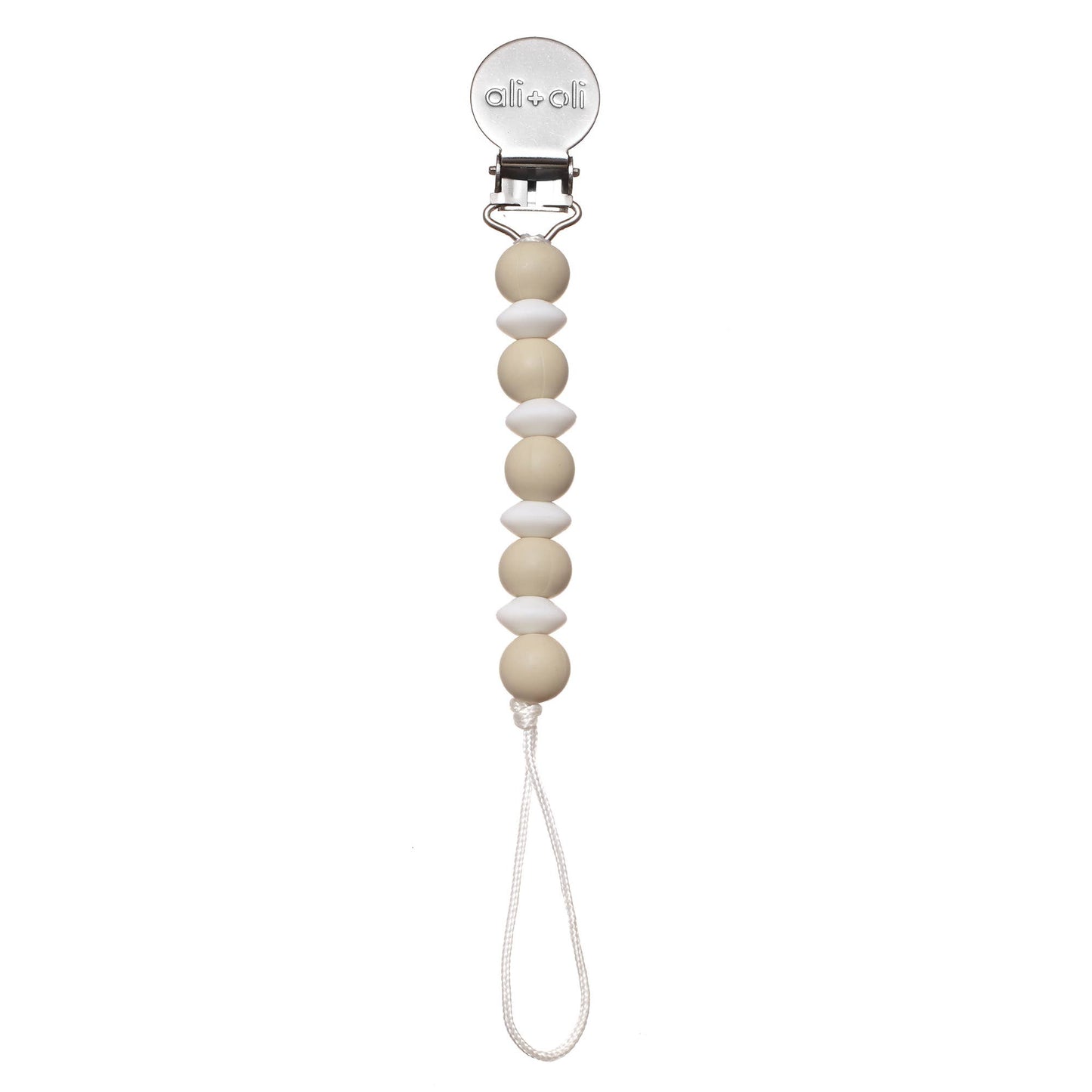 Ali & Oli Pacifier Clip Holder for Baby | Mini Lentil: Coconut