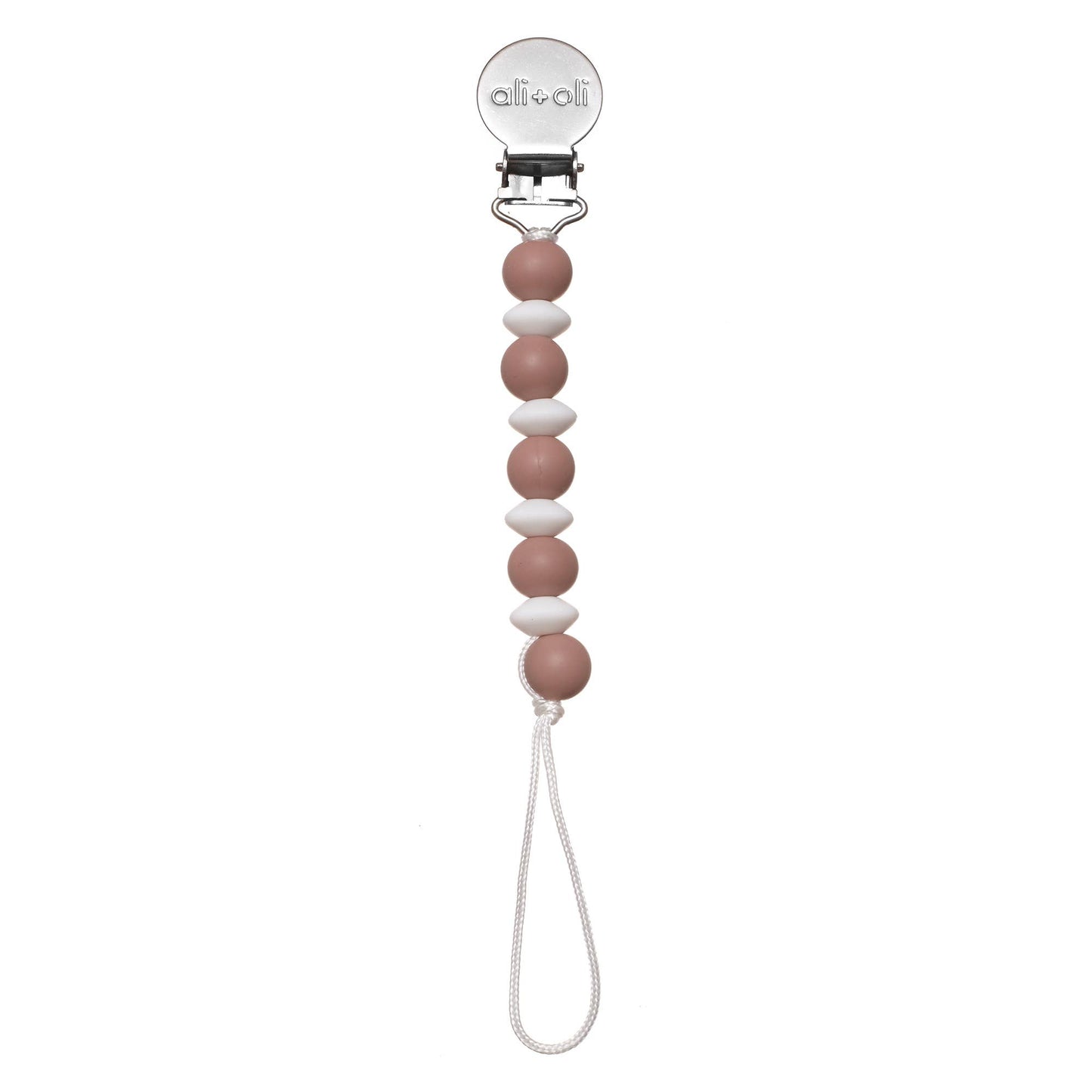 Ali & Oli Pacifier Clip Holder for Baby | Mini Lentil: Coconut