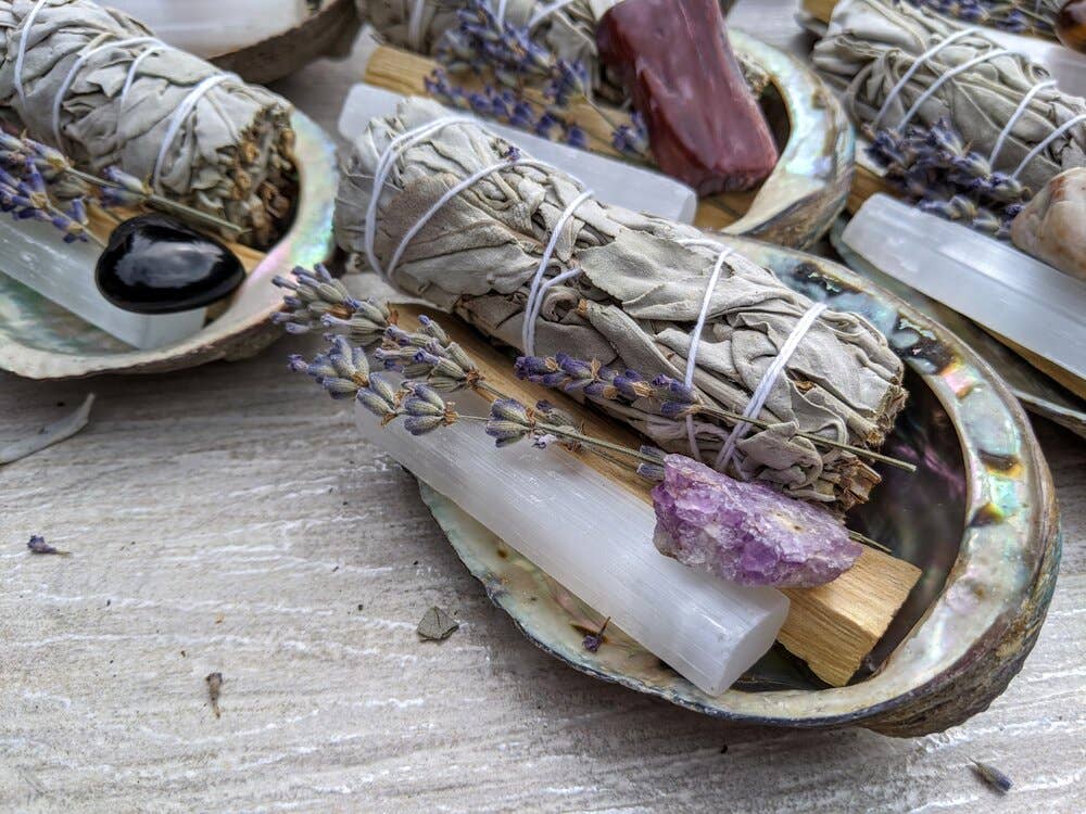 Sage Crystal Kit, Housewarming Gift, Smudge, Energy Cleanse
