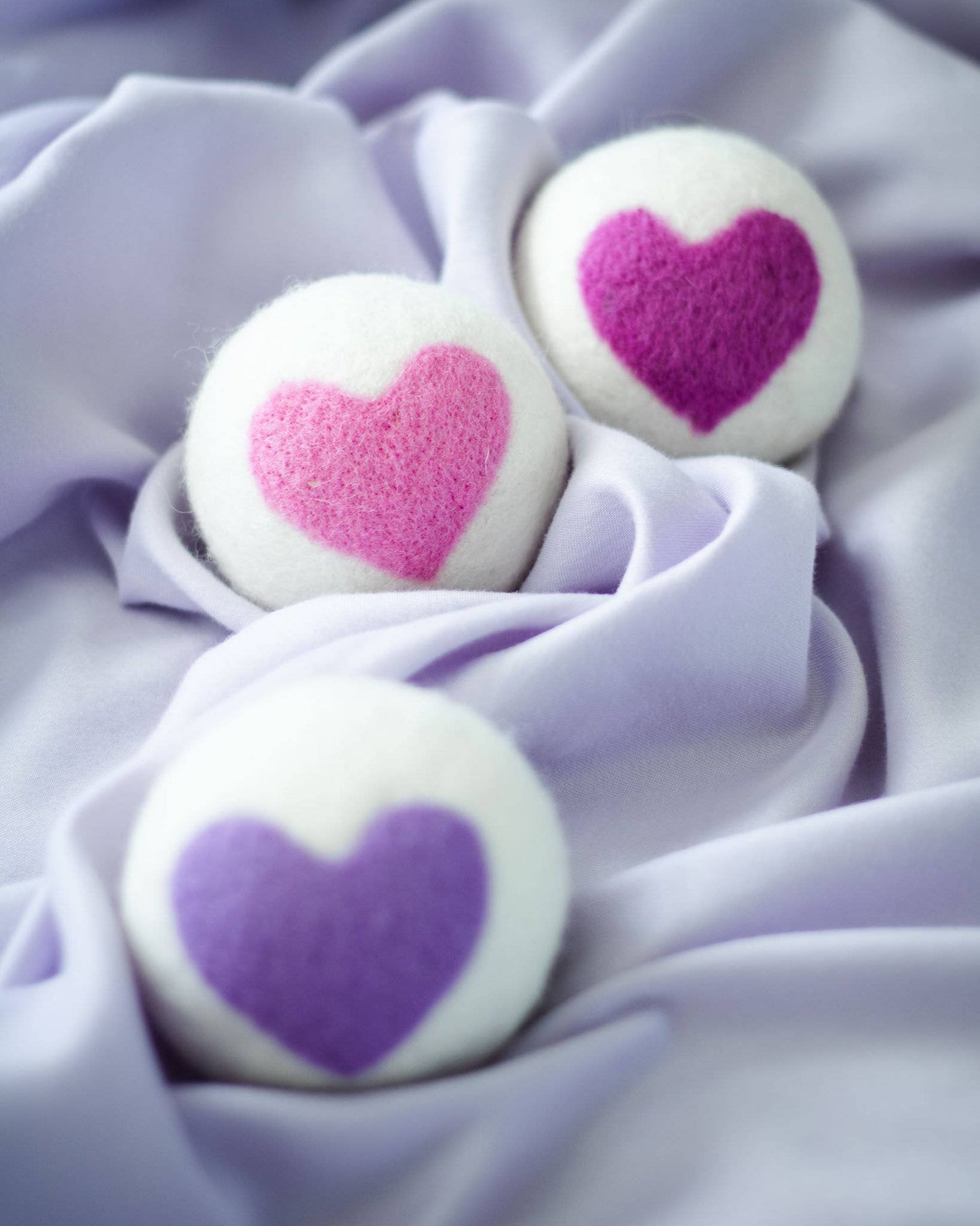 Lovely Day Eco Wool Dryer Balls (HEARTS)