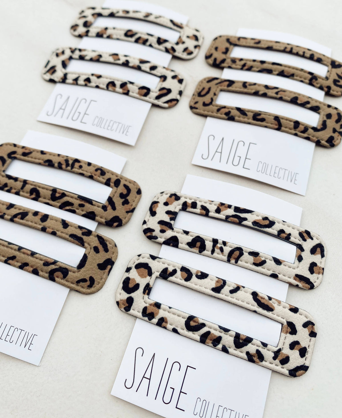 Saige Collective - Leopard Hair Barrette - Pair