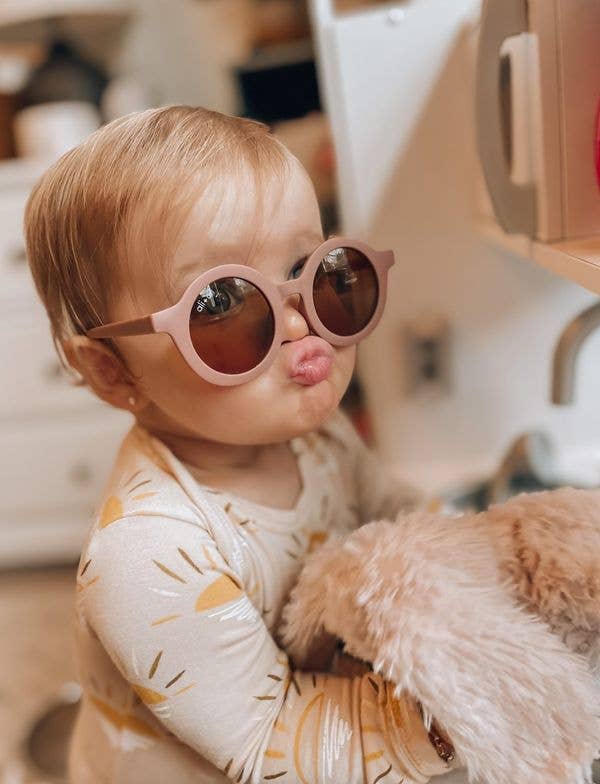 Mauve Kids Round Sunglasses