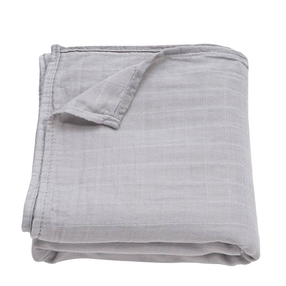 Light Grey Muslin Swaddle Blanket