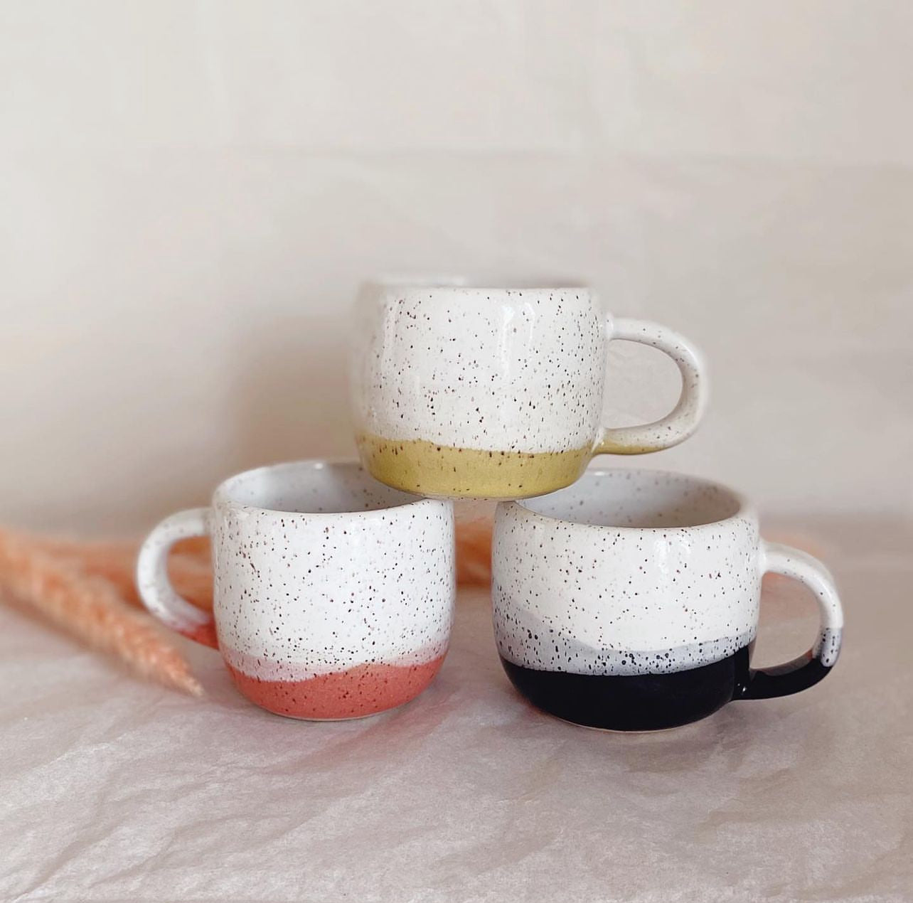 Handmade Speckled Overlap Mug