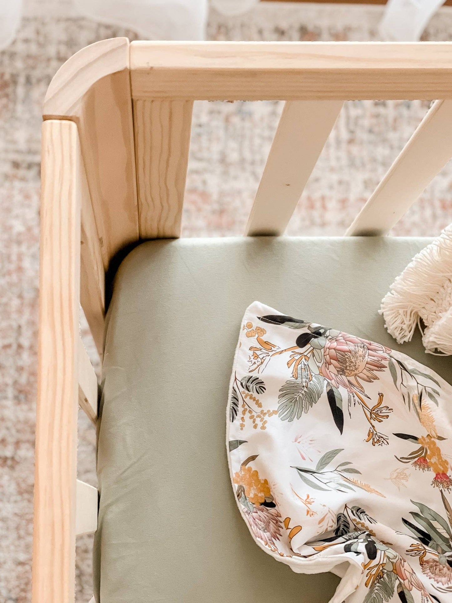 Sage Fitted Crib Sheet