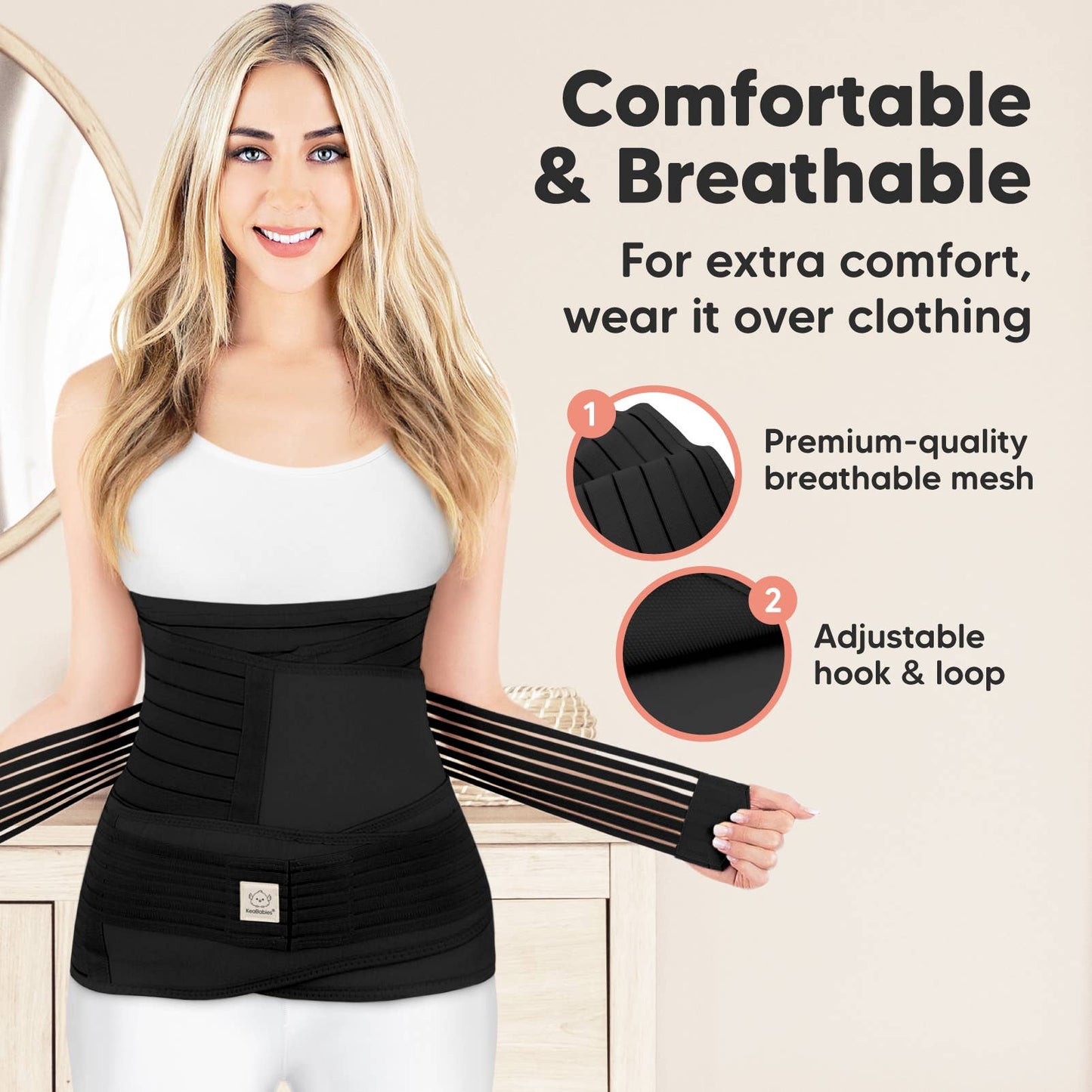 Revive 3 in 1 Postpartum Belt (Black,M/L)