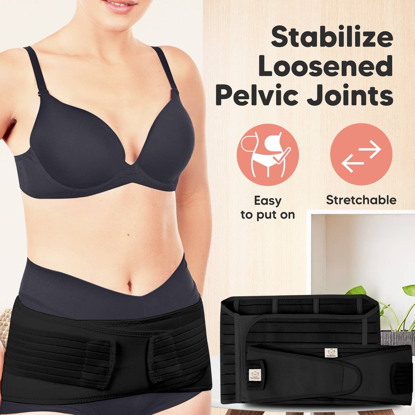 Revive 3 in 1 Postpartum Belt (Black,M/L)