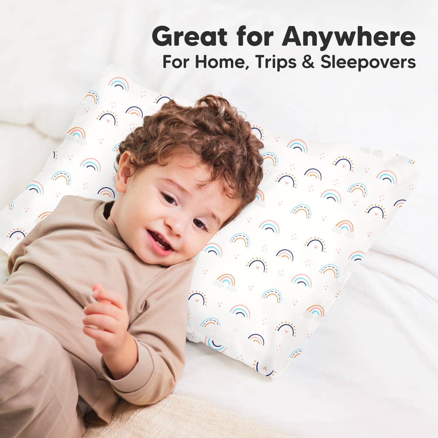 Printed Toddler Pillowcase 13X18" (Jolly Rainbow)