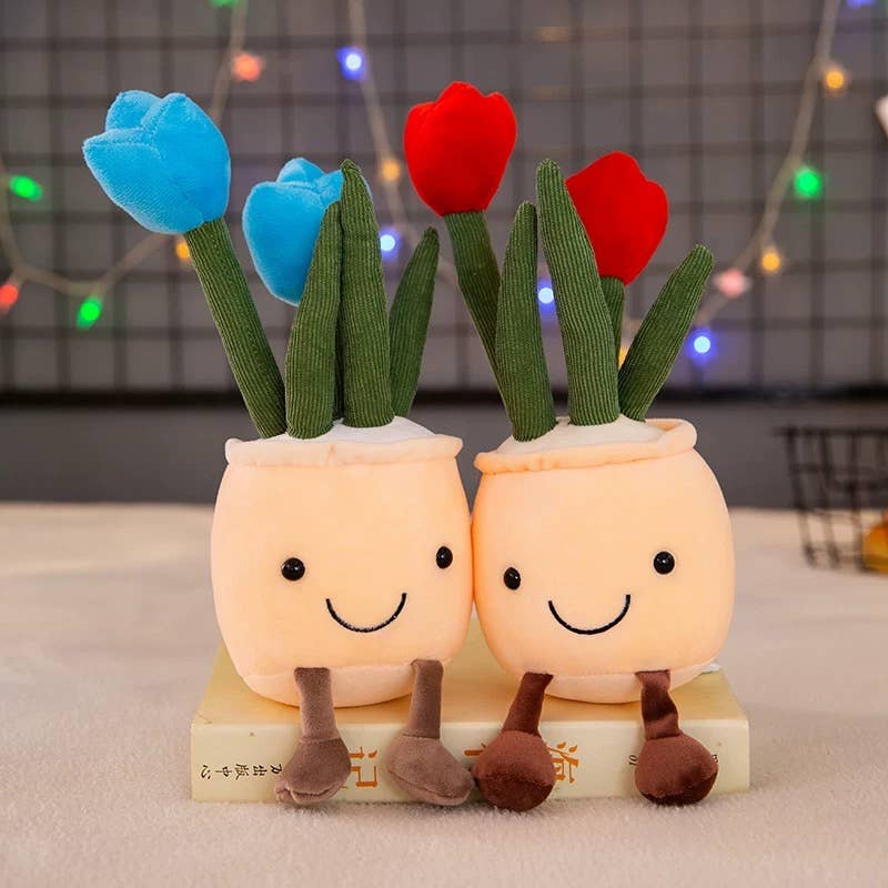 12” Flower Shaped Plush - Tulip
