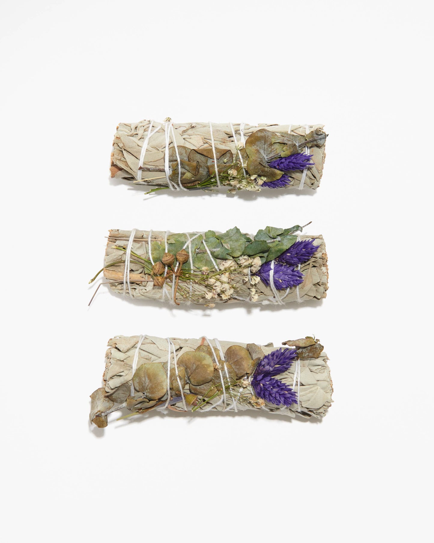 White Sage, Lavender + Eucalyptus Dollar Smudge Wand