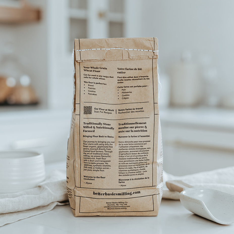 Better Basics Milling - Organic Whole Grain Wheat Flour