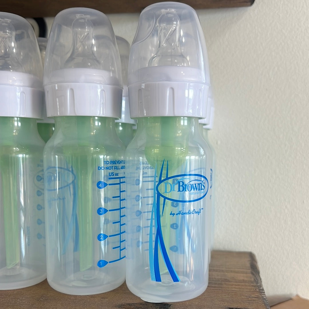 Dr. Brown's 4oz bottle with Transition Flow Nipple Set of 2