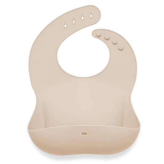 Milk Silicone Baby Bib Roll Up & Stay Closed