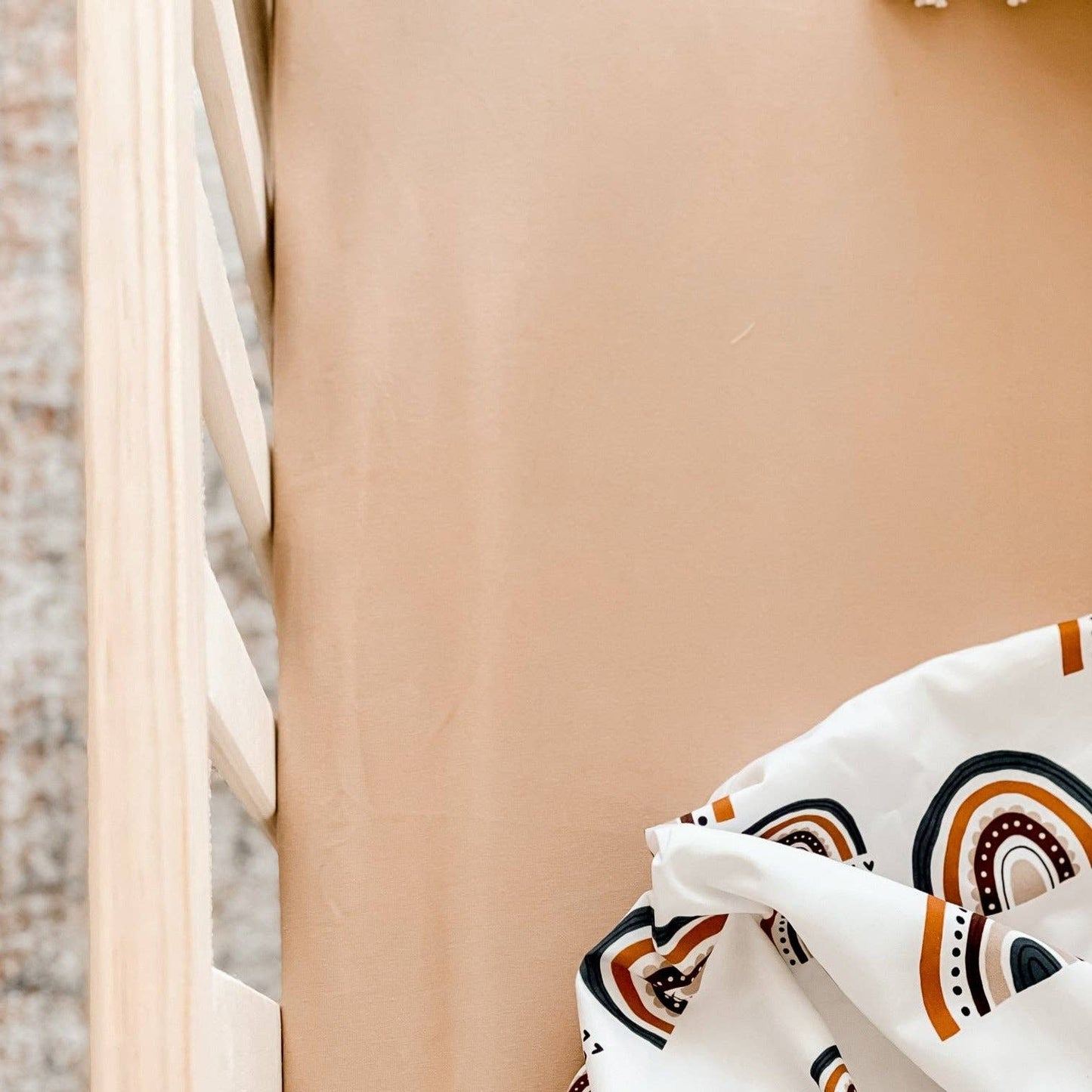 Camel Fitted Crib Sheet