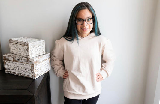 Youth Hoodie in Biscotti