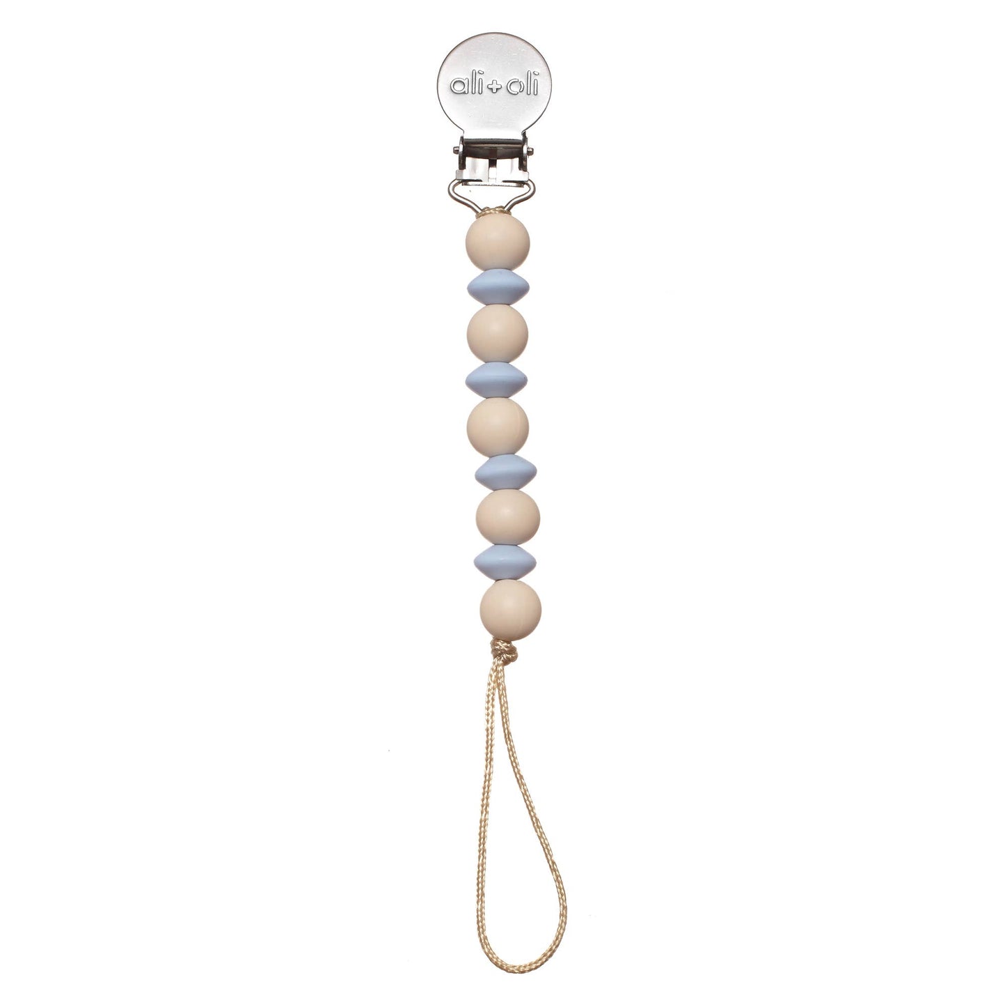 Ali & Oli Pacifier Clip Holder for Baby | Mini Lentil: Coconut