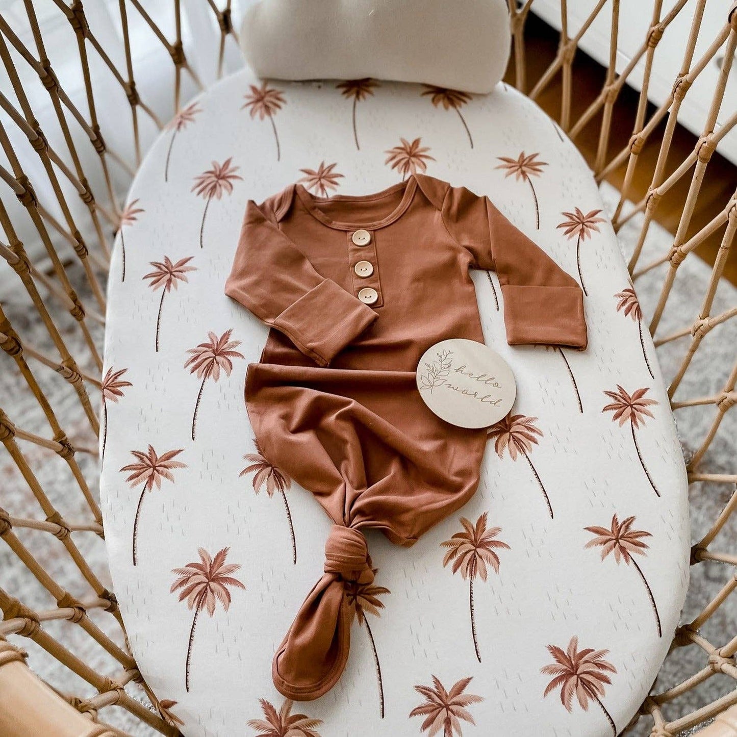 Cinnamon Newborn Knotted Gown
