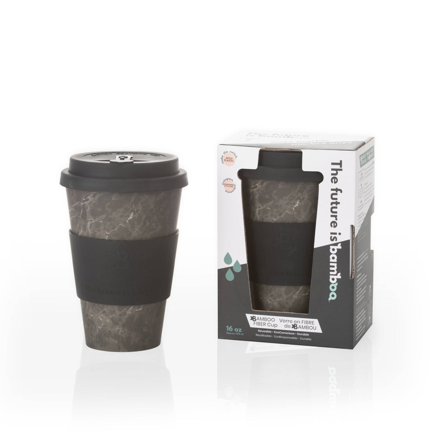 Onyx Marble Bamboo Reusable Cup
