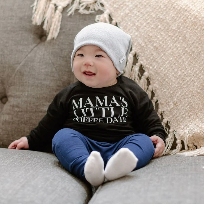 Mama’s Little Coffee Date Crewneck Blue