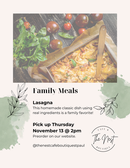 Family Meal lasagna Preorder