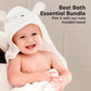 KeaBabies - 6-Pack Baby Wash Cloths Grey
