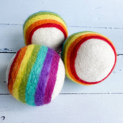 Sewing Seeds Play - Rainbow Design Felt Dryer Ball - Sold Individually 