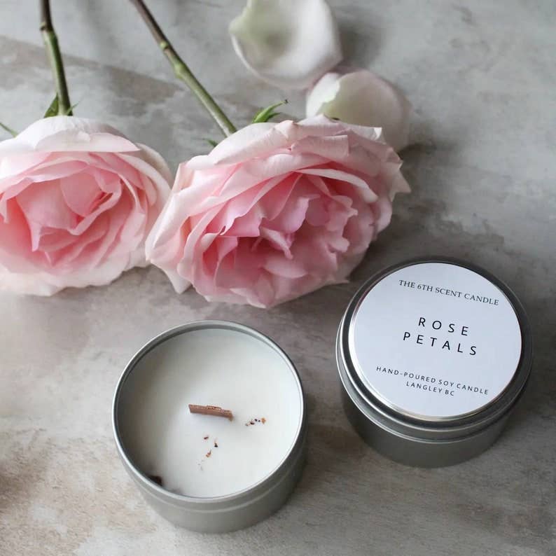 The 6th Scent Candle - Rose Petals Soy Candle