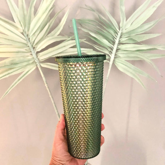 Green Studded Diamond Tumbler