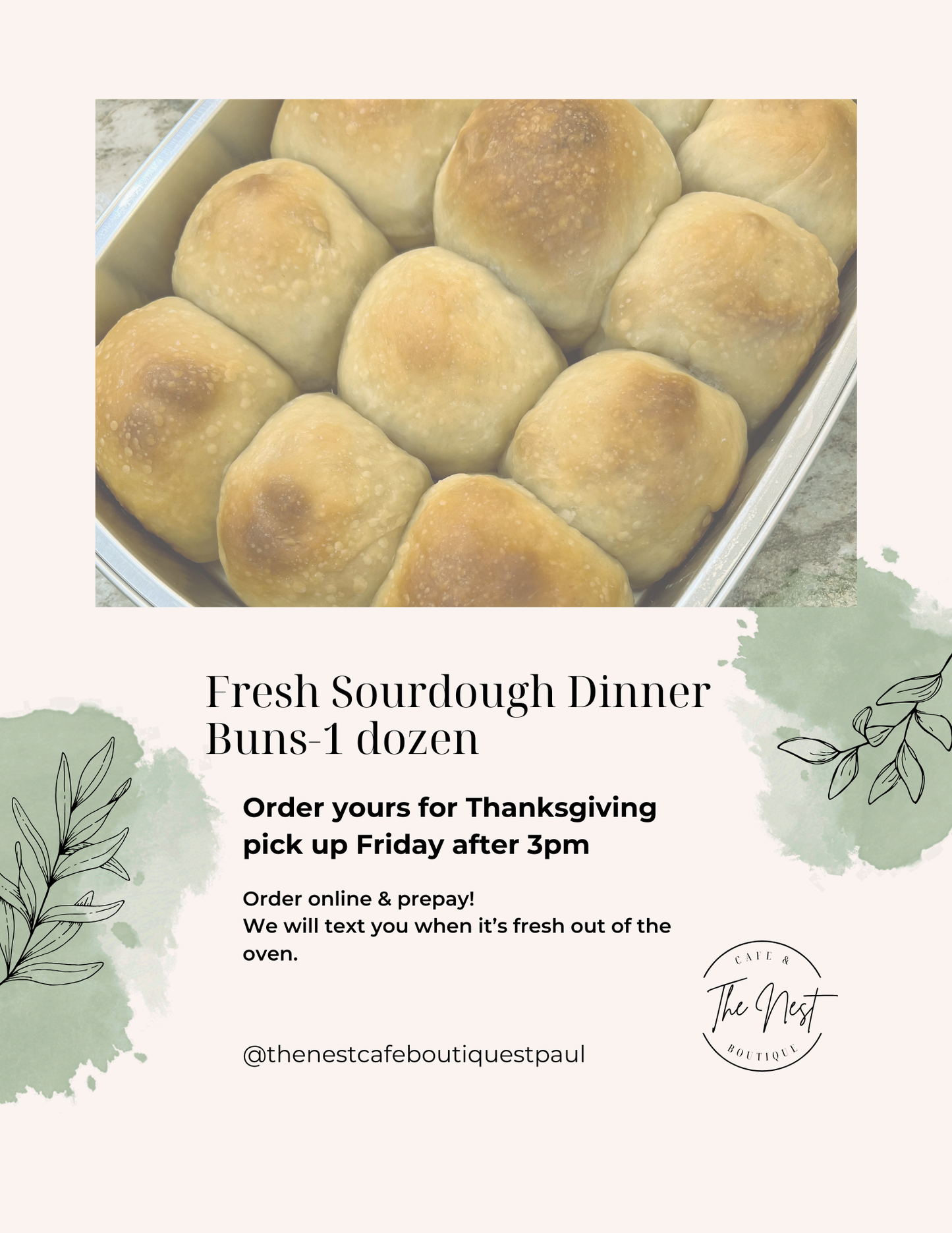 Sourdough Dinner Buns- 1 dozen