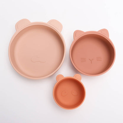 Terracotta-Blush Stackable Snack Bowl Set