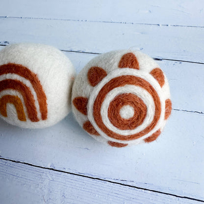 Sewing Seeds Play - Boho Skies Felt Dryer Balls - Set Of 3 