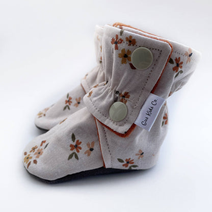 Dainty Floral Baby Boots (3-6m)