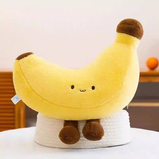 9.5" Fluffy Banana Plush