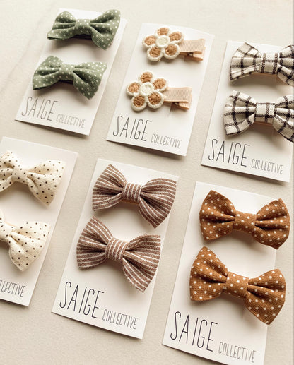 Saige Collective - Autumn Harvest - mini baby/kid bows 
