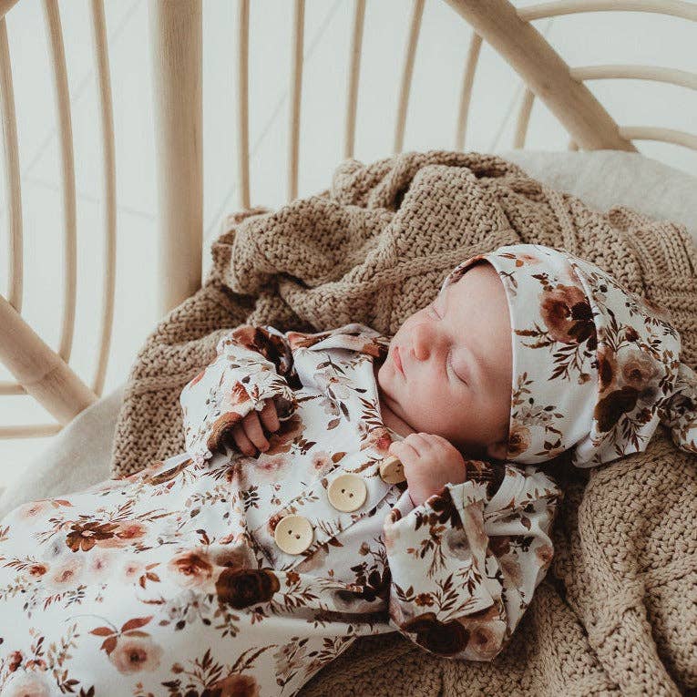 Snuggly Jacks - Willow Newborn Knotted Gown