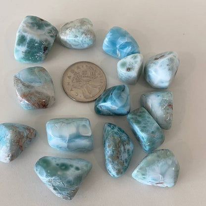 High Quality Larimar Tumbled Crystal