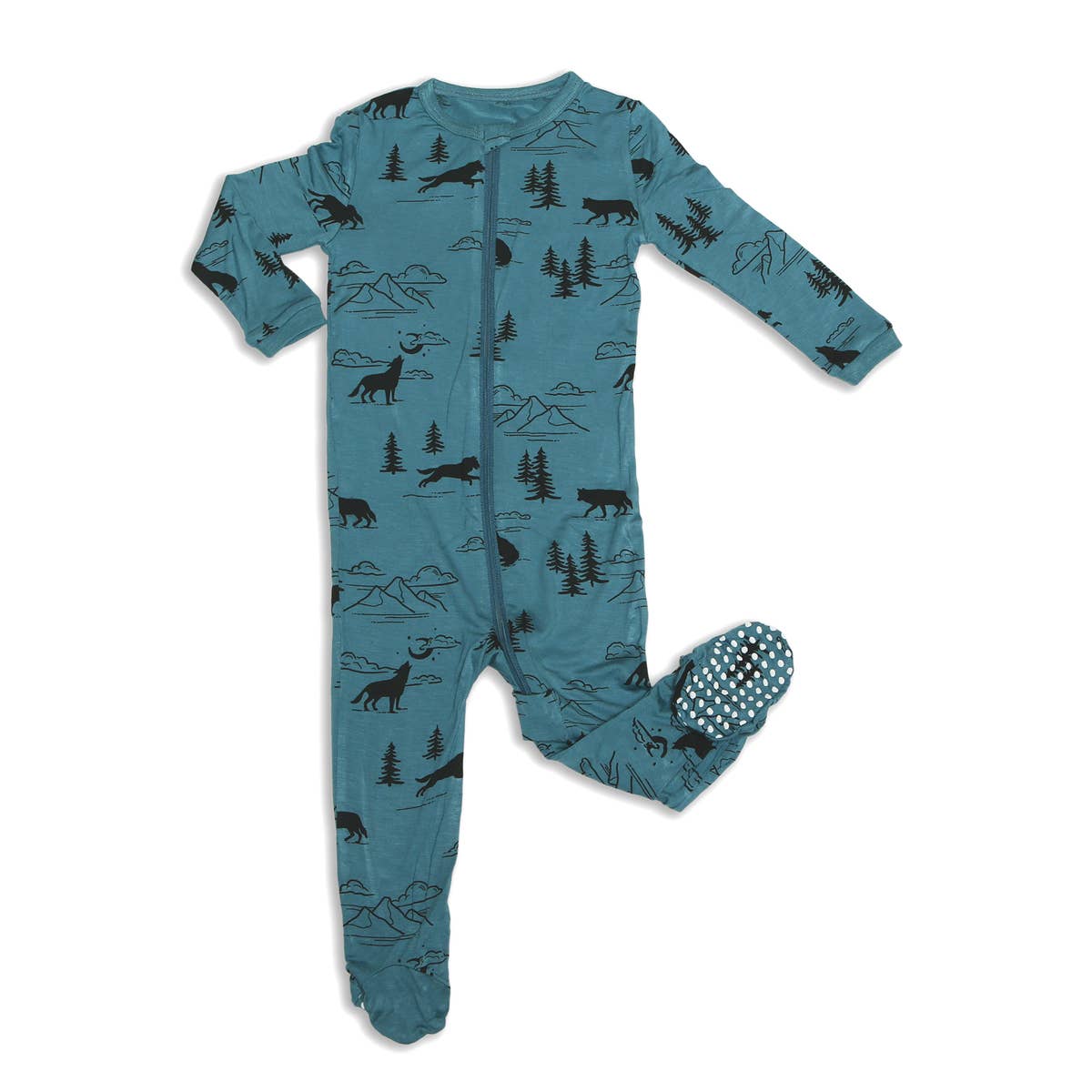 Silkberry Baby - Bamboo Zip-up Footed Sleeper (Call of the Wild)