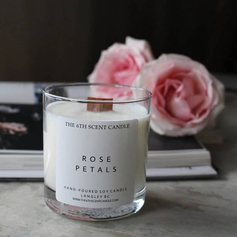 The 6th Scent Candle - Rose Petals Soy Candle