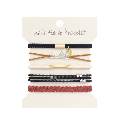 Bohemian Hair Tie Bracelet Stacks