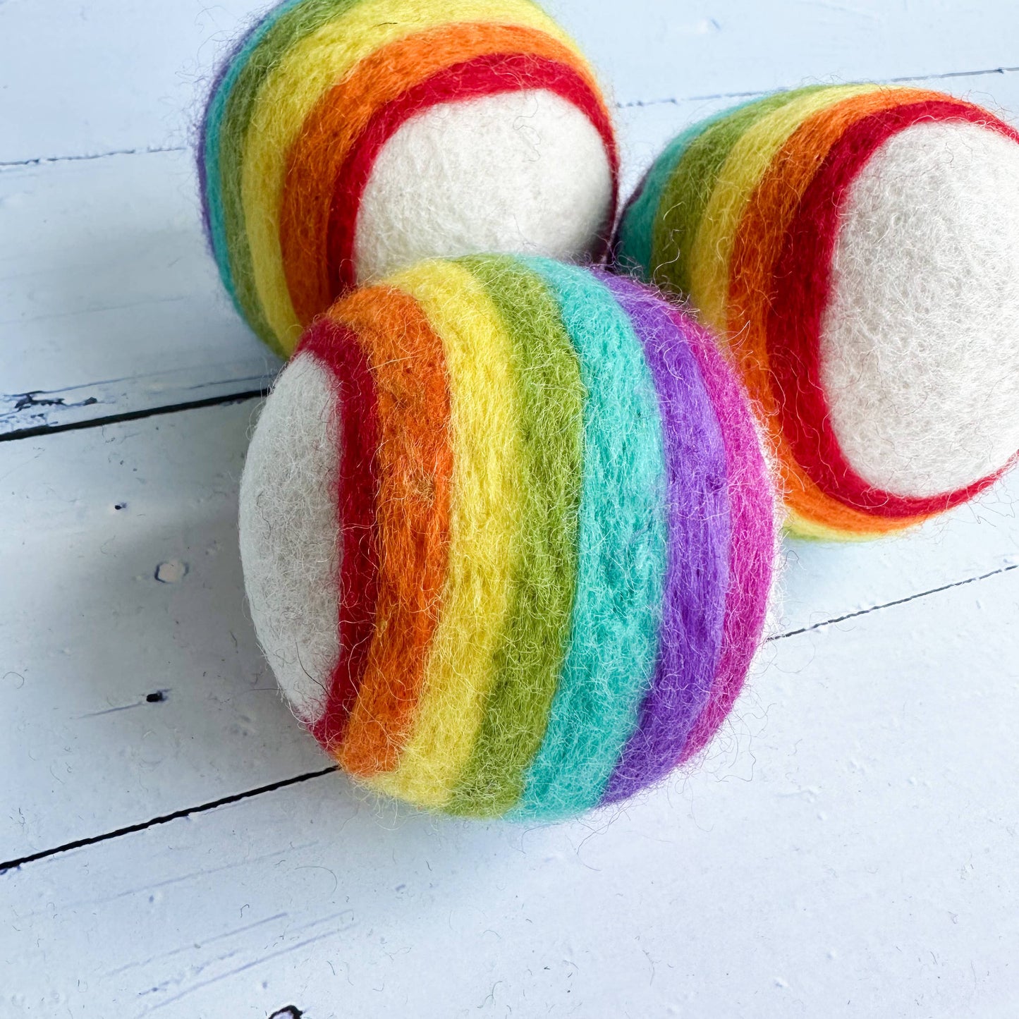 Sewing Seeds Play - Rainbow Design Felt Dryer Ball - Sold Individually 