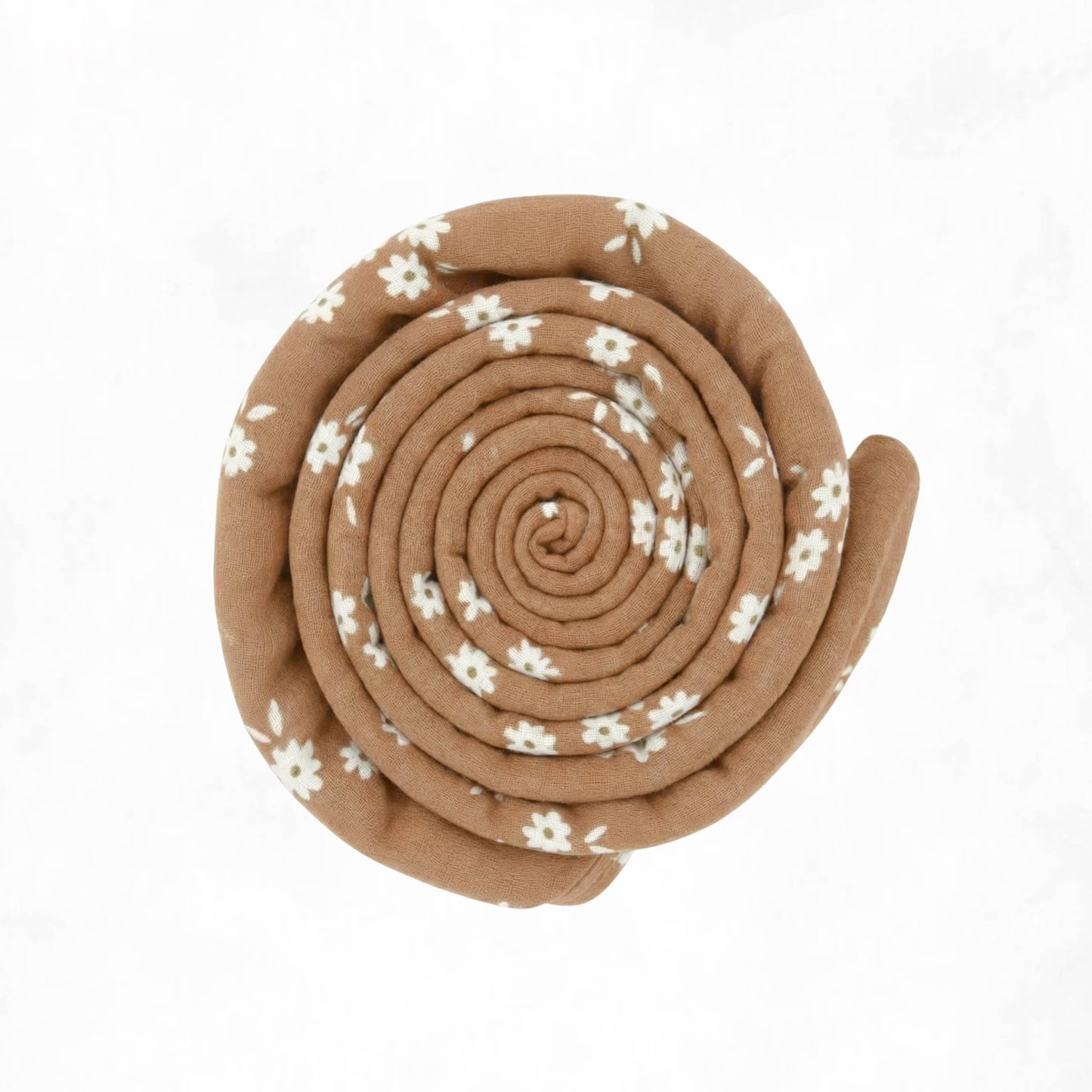 Baby Bliss - Bamboo Muslin Swaddle Blanket - Cinnamon Daisy