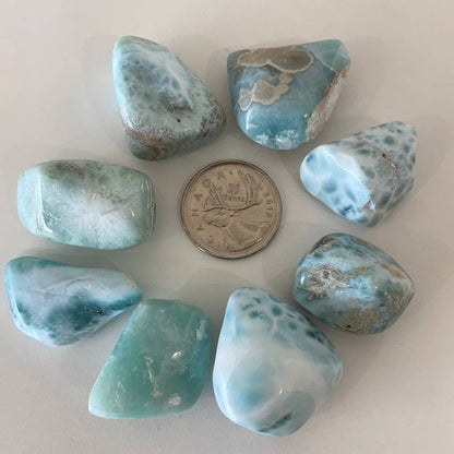 High Quality Larimar Tumbled Crystal